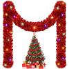 Kingdder 16.4 ft Christmas Garland with Light,Multicolor, Red view 1