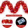 Kingdder 16.4 ft Christmas Garland with Light,Multicolor, Red view 4