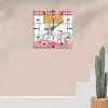 Bike with Basket Pink Rose Wood Wall Clock 12in Pink Bicycle Flower Hanging Clock Shabby Chic Silent Battery Operated Holiday Party Gift Funny Novelty Artwork for Home Bedroom Hotel Motorhomes view 3