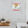 Bike with Basket Pink Rose Wood Wall Clock 12in Pink Bicycle Flower Hanging Clock Shabby Chic Silent Battery Operated Holiday Party Gift Funny Novelty Artwork for Home Bedroom Hotel Motorhomes view 4
