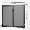 Fire Beauty Fireplace Screen with Hinged Doors, Powder Coated Steel Frame, Metal Mesh, Handcrafted Solid Steel,Decorative Design view 4
