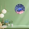 Blue Butterfly Pink Clouds Wall Clock 12in Roman Numerals Wood Wall Clock Silent Battery Operated Sayings Decor Wall Art Antique Art for Master Room Nursing Home Porch Man Cave Farmhouse view 4