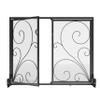 Fire Beauty Fireplace Screen with Doors, Handcrafted Solid Steel, Heavy Duty Metal Mesh, Powder Coat Finish, Spark Guard view 2