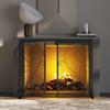 Fire Beauty Fireplace Screen with Doors, Handcrafted Solid Steel, Heavy Duty Metal Mesh, Powder Coat Finish, Spark Guard view 3