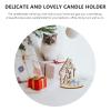 6pcs Christmas Wood Candleholder for Tabletop Decoration Beige view 2