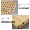 ZXCVBAS Bamboo Wood Bath Mats,Bamboo Duckboard Bath Mat,Non Slip Bathmat, Wooden Rug for Shower Tub Spa and Sauna Floors for Bathroom Showers, Bathtubs, Floors,Customizable,75x120cm/30x47in view 2