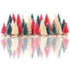 30 Pcs Bottle Brush Trees Christmas Decorations Indoor, Red Blue Yellow Miniature Christmas Tree, Mini Christmas Tree with 4Sizes for Christmas Decor view 1