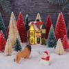 30 Pcs Bottle Brush Trees Christmas Decorations Indoor, Red Blue Yellow Miniature Christmas Tree, Mini Christmas Tree with 4Sizes for Christmas Decor view 3
