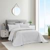 CHIXIN Cotton Bedspread Full Size - Real Stitching - Luxury Quilted Bedding Cover for All Season, Reversible, Ultra Soft, Lightweight, 3 Piece, Pure White view 2