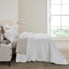 CHIXIN Cotton Bedspread Full Size - Real Stitching - Luxury Quilted Bedding Cover for All Season, Reversible, Ultra Soft, Lightweight, 3 Piece, Pure White view 3