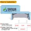 Custom Tablecloth Cover with Business Logo Text Personalized Fitted Table Clothes for 4 Ft Rectangle Tables for Tradeshow Events Party view 3
