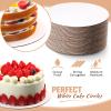 100 Pack 6 Inch Round Cake Boards, White Cardboard Cake Circles, Greaseproof & Sturdy Disposable Bases for Baking, Decorating & Desserts view 3