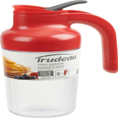Trudeau Syrup Dispenser, 19oz, Red