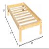 Alaska Wooden Platform Bed Solid Pine Wood Full XL Size Bed Unfinished with Wooden Slats Mattress Support/No Box Spring Needed/Suitable for Adults view 2