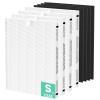 GoKBNY C545 Replacement Filter Compatible with Winix C545 Purifier, HPEA Filter S, Part Number 1712-0096-00, 4Filters + 4Activated Carbon Pre-Filters view 1