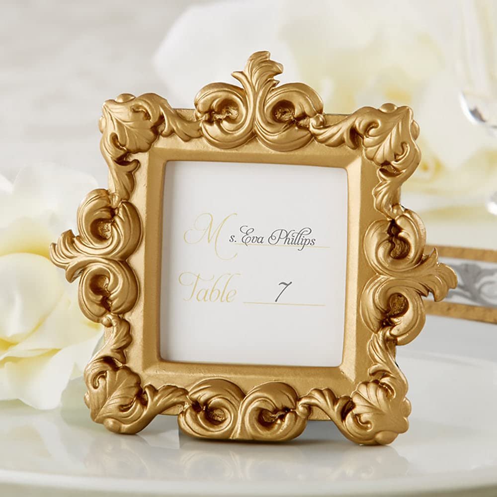 Kate Aspen 12PCS "Royale" Baroque Place Card/Photo Holder, Wedding, Bridal Shower, Anniversary Party Decorations - Place Cards Included