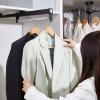 JIAOCKJIAO Extendable Pull-Out Closet Valet Rod,Wardrobe Hanging Clothes Rod,Silent Double Slide Rail Load-Bearing 30kg,for Clothing Storage Retractable Clothes Hanger Pants Rack view 3