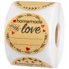 Fancy Land 500Pcs Homemade with Love Stickers with Lines Jar Canning Labels for Baked Packaging Cookie Bags Roll 2 view 4