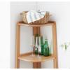 Bookshelves 3 Tier Bookcase Wood Corner Ladder Rack Display Organizer Plant Rack Storage Rack Furniture Living Room Bedroom Office Indoor Bookshelf (Size : Medium) view 4