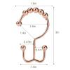 Shower Curtain Hooks, Goowin Shower Curtain Rings, Stainless Steel Shower Curtain Hooks Rust Proof Free Sliding Double Shower Hooks for Curtain, Shower Curtains & Liners (Rose Gold) view 3