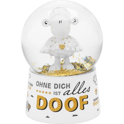 Sheepworld Dream Globe Motif Without You Snow Globe, Glass, Polyresin, Motif Print, Gift Sheepworld 48086
