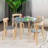 Costzon Kids Table and Chair Set, 5-Piece Wooden Activity Desk Set w/Toy Bricks, Classroom Playroom Daycare Furniture for Playing, Drawing, Reading, Bentwood Toddler Table and Chairs (Grey) view 2