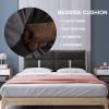 King Size Headboard Pillow Fleece Wedge Bed Rest Reading Pillow Backrest Lumbar Support Pad Breathable Wall Pillow Bolster Cushion with Removable Cover,A,No headboard 59"/150cm view 3