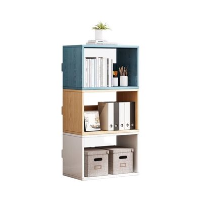 Bookshelves Floor-to-Ceiling Modern Bookshelf Rack Storage Rack Three-Tier Display Rack Suitable for Living Room Study Office Bookshelf Indoor Bookshelf (Color : A)