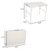 VERYKE Aluminum Alloy Folding Table Portable Camping Table Waterproof and Rust Resistant Portable Desk with Handle Case for Outdoor Camp Traveling Beach 35.43 x 23.62 x 27.56White view 3