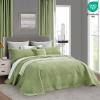 DaisyHuang Oversized Bedspread - King Size Bedding Cover - Modern & Contemporary Coverlet Set, Real Stitching, Reversible, Lightweight, 5 Piece, Sage Green view 3