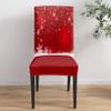 Dining Chair Slipcover, Merry Christmas Snowflake Pattern Red Stretch Kitchen Chair Covers Removable Parsons Chair Protector Covers for Dining Room Banquet Party, Set of 6 view 4