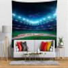 BELECO Baseball Tapestry Wall Hanging 106x70 Inch Baseball Stadium at Night Sports Field Tapestry Wall Art for Adults Children Boys Dorm Bedroom Living Room Decor, Baseball Theme Party Decorations view 2