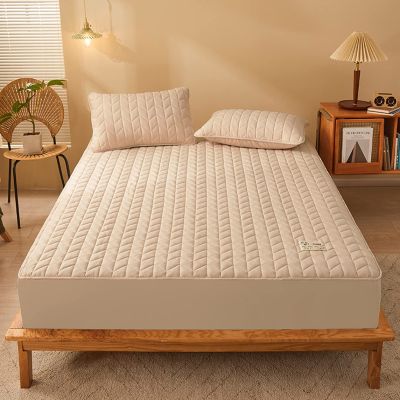 TRGCJGH Mattress Protector Thick Mattress Topper Twin All Season Down Alternative Cozy Bedding with 1.9-14.9 Inch Deep Pocket,LightKhaki-180 * 200cm(70.8 * 78.7in)