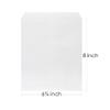 Quotidian White Flat Large Greaseproof Kraft Paper Sandwich Bags 6 3/4" x 8'' (17 x 20.3cm) Pack of 100 - Party Favors Cookies Pastry Food Snack view 3