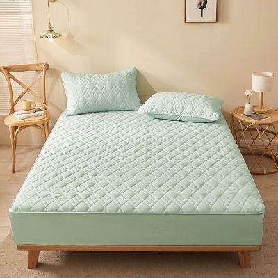 TRGCJGH Mattress Topper Twin Size Thick Mattress Cover Machine Washable Mattress Protector with Deep Pocket Up to 14.5" Depth,Green-180 * 200cm(70.8 * 78.7in)