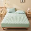 TRGCJGH Mattress Topper Twin Size Thick Mattress Cover Machine Washable Mattress Protector with Deep Pocket Up to 14.5" Depth,Green-180 * 200cm(70.8 * 78.7in) view 1