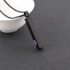 SHEIL Black Cube Birthstone Memorial Jewelry Stainless Steel Urn Necklace Cremation Pendant Keepsake Jewelry view 3