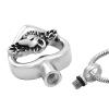SHEIL Dog Urn Dog Rembrance Jewelry Stainless Steel Cremation Urn Pendant Keepskae Necklace Keepsake Urns for Pet Ashes view 2