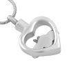 SHEIL Dog Urn Dog Rembrance Jewelry Stainless Steel Cremation Urn Pendant Keepskae Necklace Keepsake Urns for Pet Ashes view 3