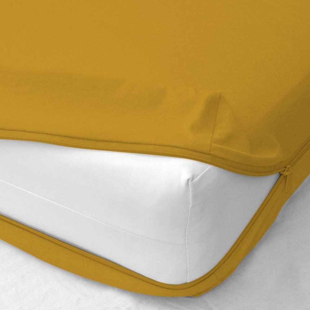 Zipper Fitted Sheet Twin Size 16 Inch Deep Pocket Sold Separately400 Thread Count 100% Egyptian Cotton Sateen Weave Fitted Sheet Only Color Gold