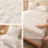 TRGCJGH Mattress Topper Twin Size Thick Mattress Cover Machine Washable Mattress Protector with Deep Pocket Up to 14.5" Depth,Pink-200 * 200cm(78.7 * 78.7in) view 2