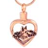 SHEIL Dog Urn Dog Rembrance Jewelry Stainless Steel Cremation Urn Pendant Keepskae Necklace Keepsake Urns for Pet Ashes view 1