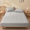 TRGCJGH Mattress Topper Twin Size Thick Mattress Cover Machine Washable Mattress Protector with Deep Pocket Up to 14.5" Depth,Grey-150 * 190cm(59 * 74.8in) view 1