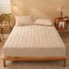 TRGCJGH Mattress Protector Thick Mattress Topper Twin All Season Down Alternative Cozy Bedding with 1.9-14.9 Inch Deep Pocket,LightKhaki-135 * 190cm(53.1 * 74.8in) view 1