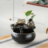 moisture Tabletop Fountain Ceramic Upholstery Table Fountain Home Meditation Table Fountain Suitable for Home, Living Room and Office Indoor Fountain (Color : A) view 4