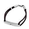 SHEIL Genuine Leather Band &Stainless Steel Cremation Urn Charm Bracelet Cremation Jewlery for Ashes Charm Bangle,22cm view 1