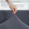 2 Piece Spandex Non Slip Sectional Couch Cover Super Stretch L Shape Sofa Cover Softness Sectional Sofa Cover Great for Kids & Pets -grey-2-2 Seater+3 Seater view 3