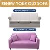 High Stretch Sofa Cover Non Slip Soft Couch Cover Removable Sofa Slipcover with Elastic Bottom for Living Room Bedroom Furniture -purple-1-1 Seater(90-140cm) view 3