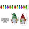 20Pcs Xmas Car Decorations Christmas Reflective Refrigerator Magnets Set 14Pcs Light Bulb Gnome Magnets Stickers Christmas Car Magnetic Stickers with 6Pcs Magnetic Wires for Christmas Decoration view 2