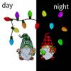 20Pcs Xmas Car Decorations Christmas Reflective Refrigerator Magnets Set 14Pcs Light Bulb Gnome Magnets Stickers Christmas Car Magnetic Stickers with 6Pcs Magnetic Wires for Christmas Decoration view 3